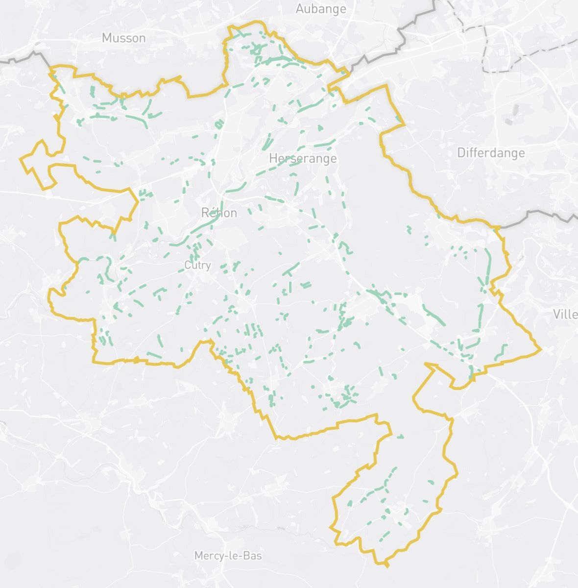 Carte des haies de Grand Longwy Agglomération